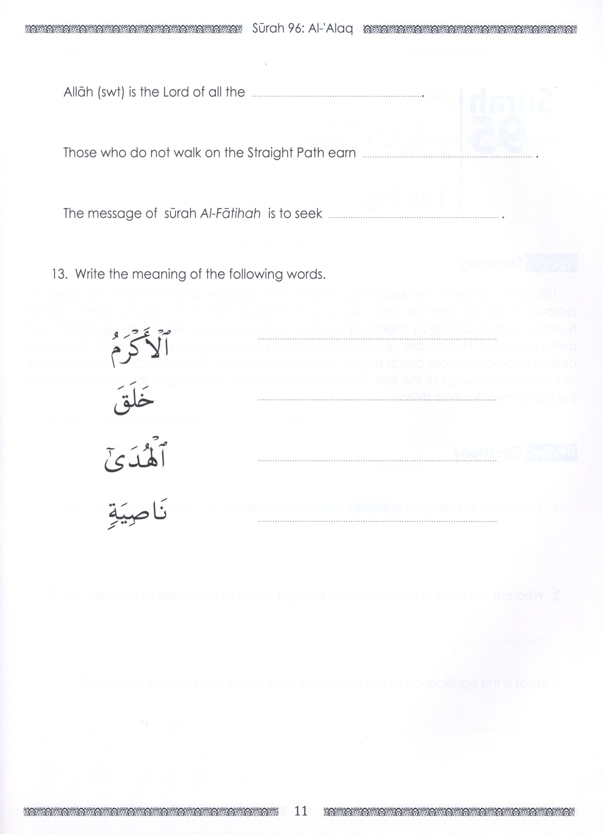 Weekend Learning Juz' Amma (Part 30) Workbook Volume 2