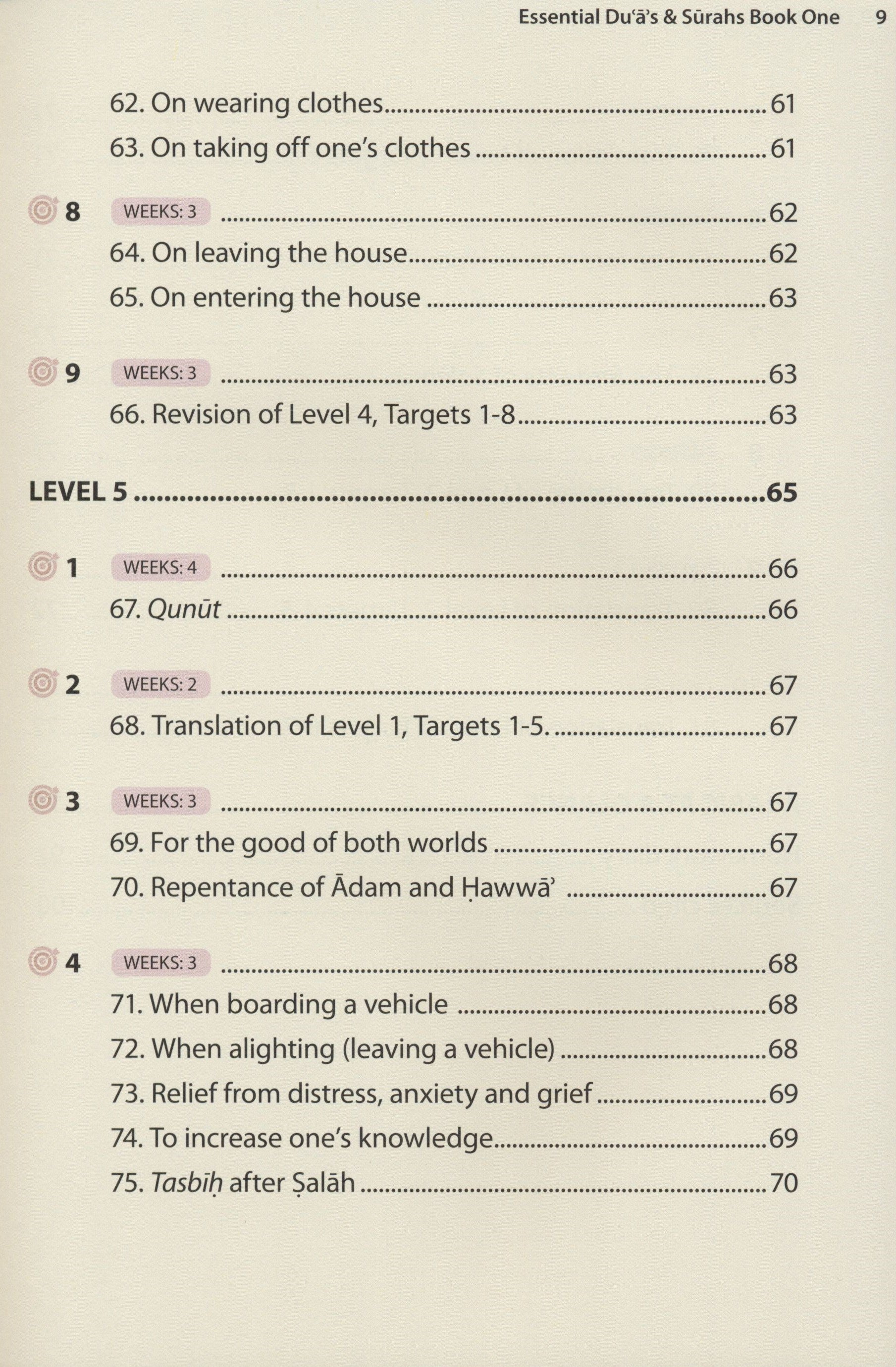 Essential Duas and Surahs Book 1 (Madinah Script)