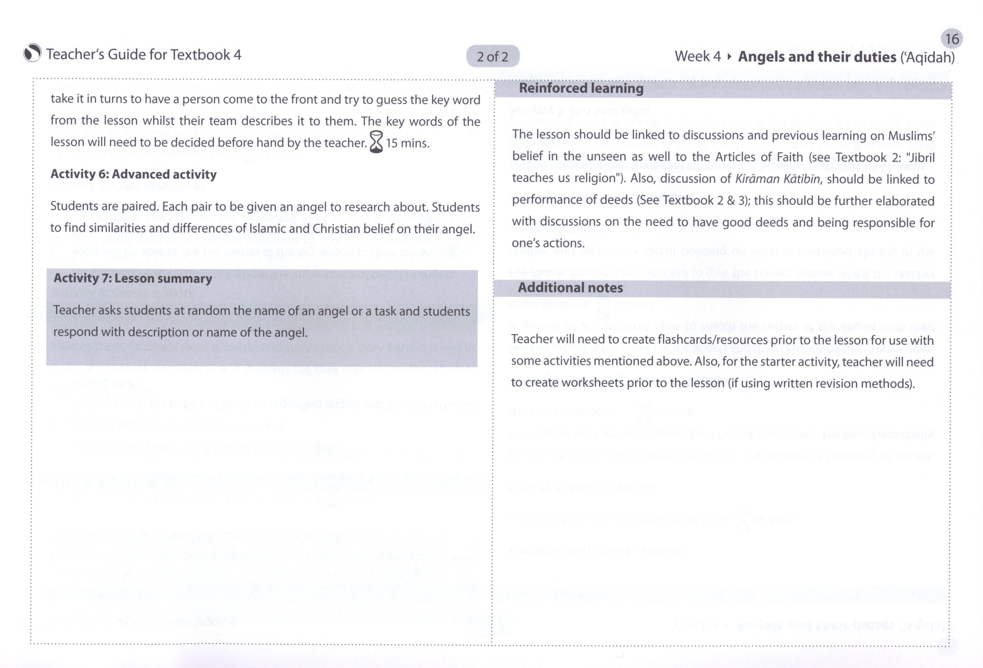 Safar Teacher’s Guide for Islamic Studies Book 4