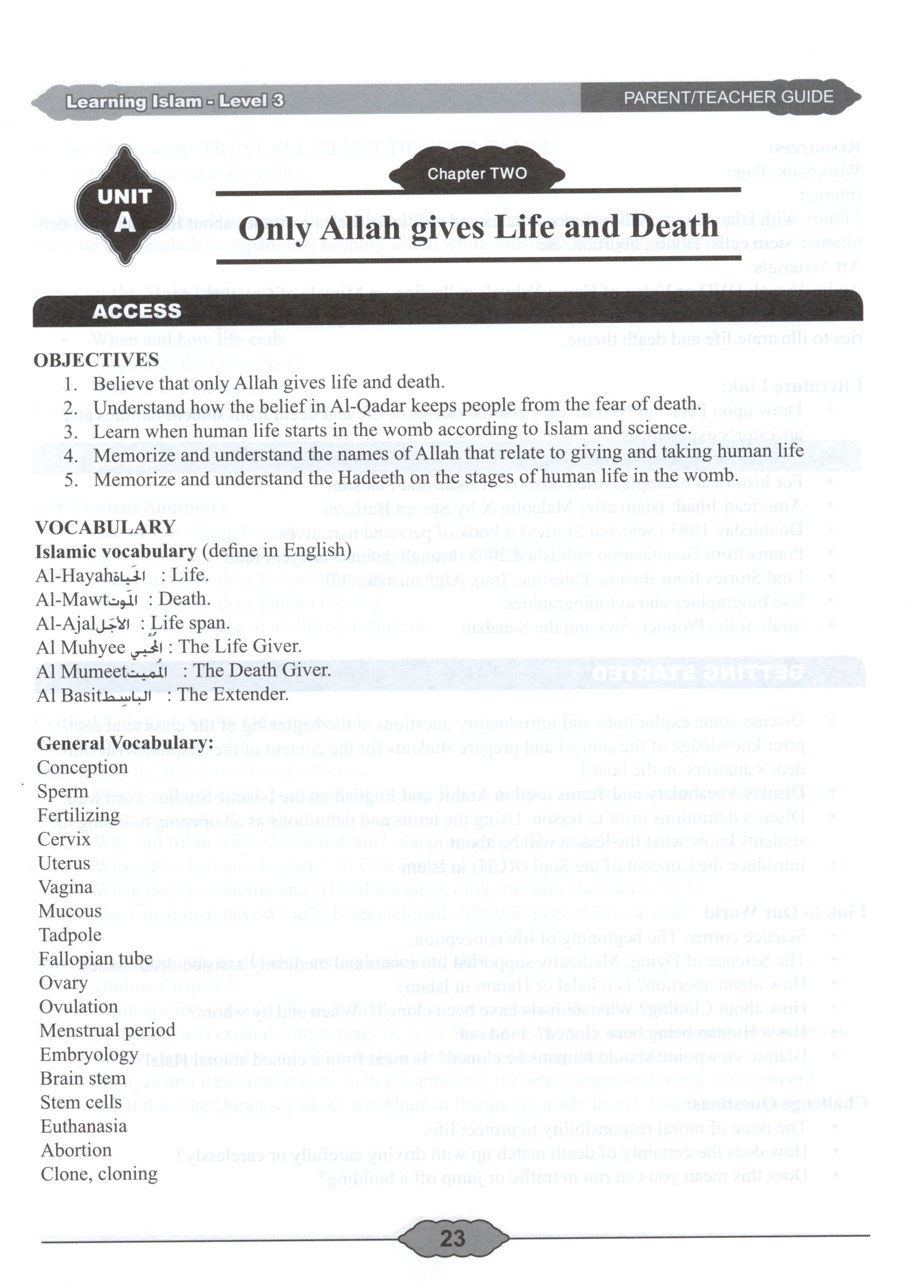 Learning Islam Teacher Book Level 3 (8th Grade)
