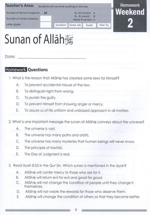 Weekend Learning Islamic Studies Workbook Level 8