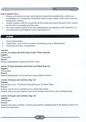 Learning Islam Teacher Book Level 1 (6th Grade)