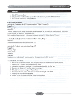 Learning Islam Teacher Book Level 2 (7th Grade)