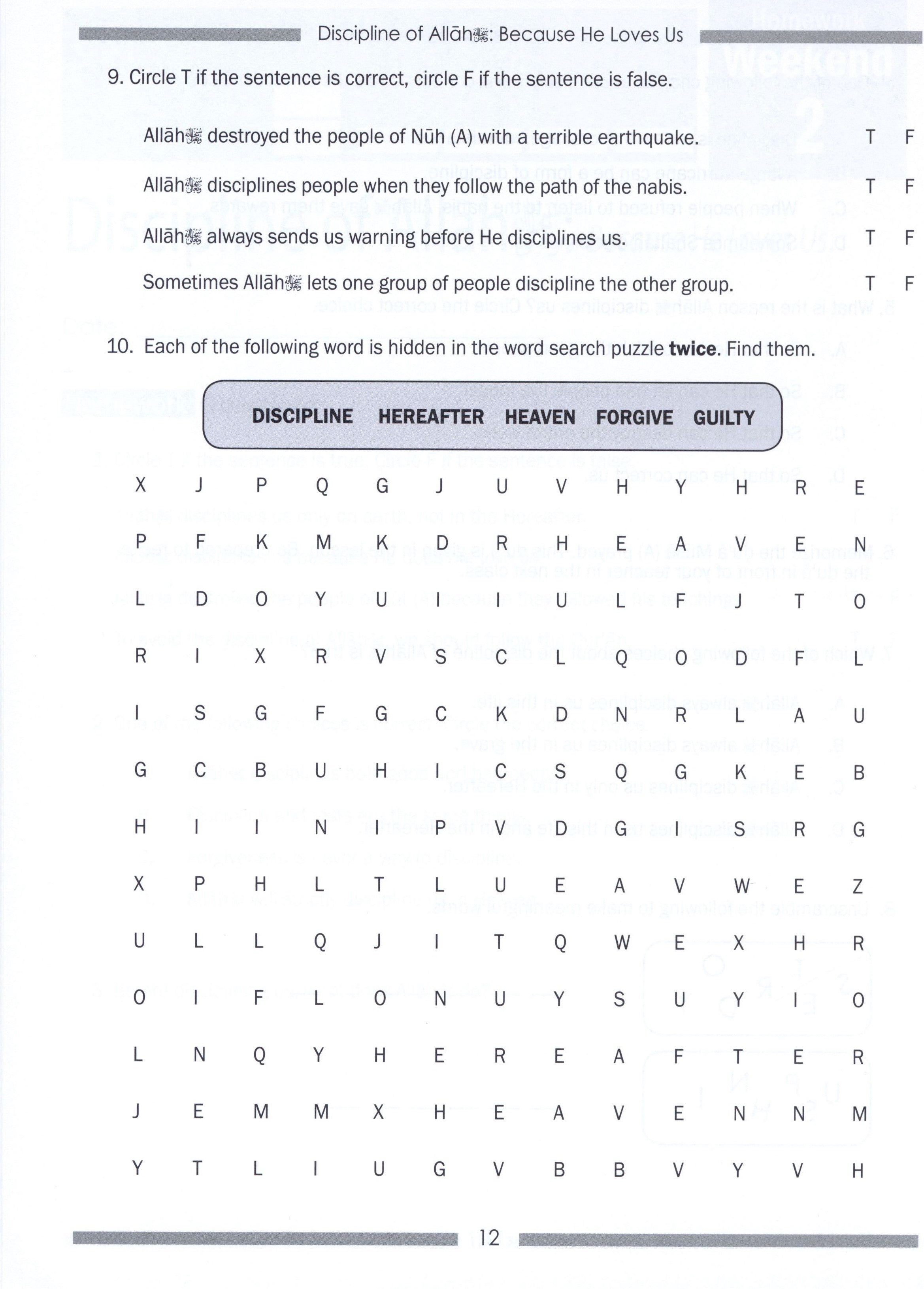 Weekend Learning Islamic Studies Workbook Level 4