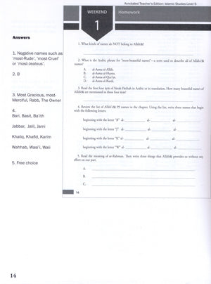 Weekend Learning Islamic Studies Teacher Manual Level 6