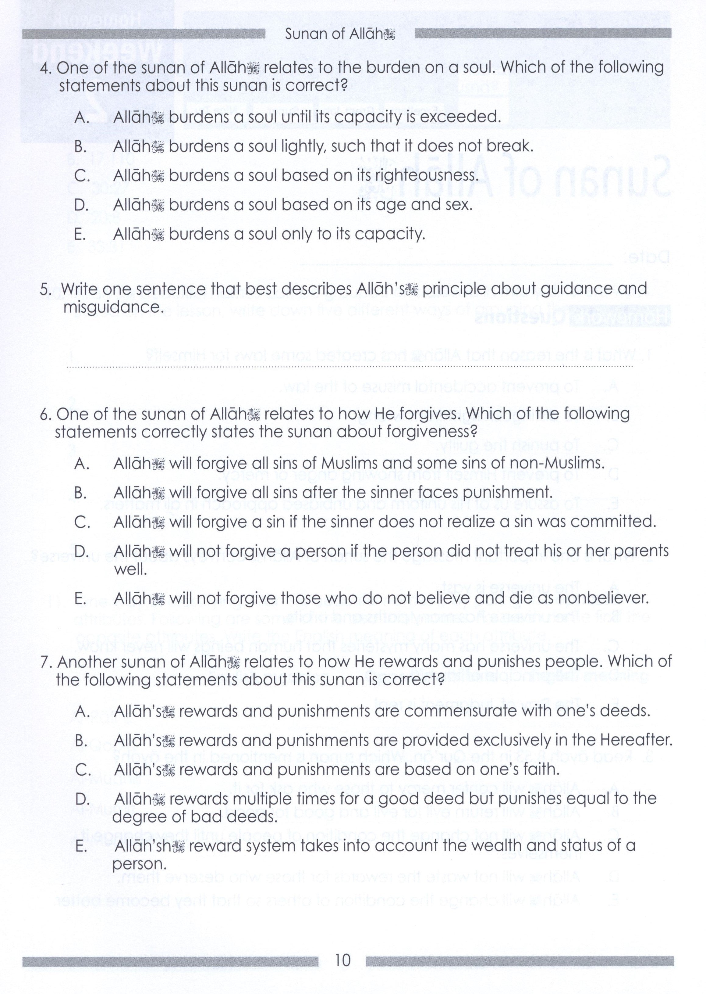 Weekend Learning Islamic Studies Workbook Level 8