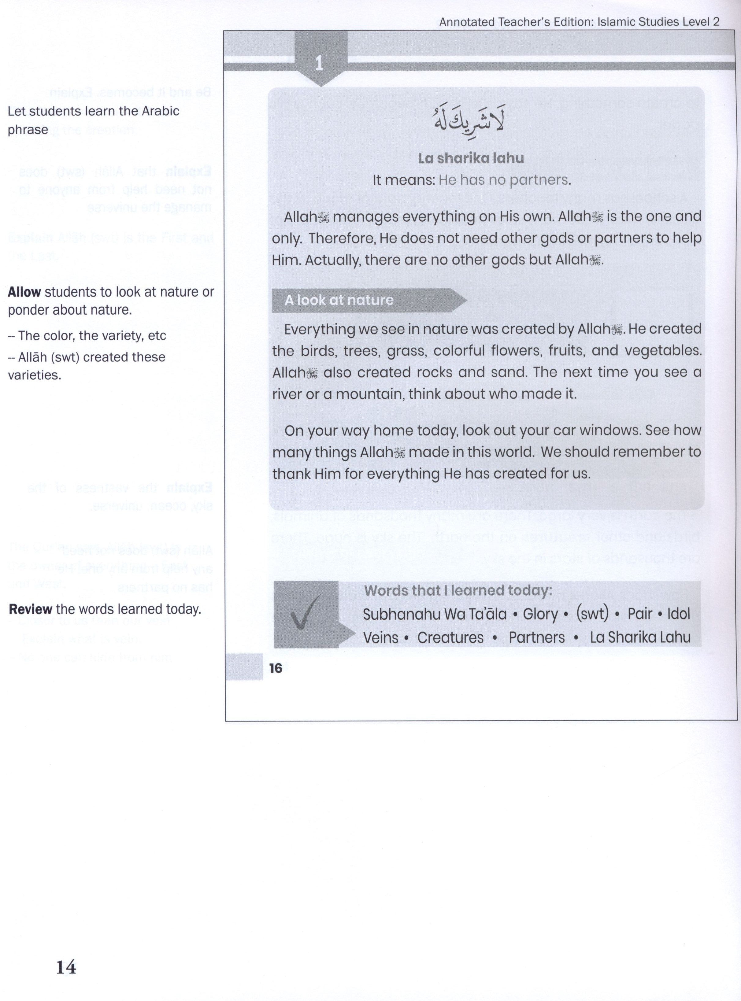 Weekend Learning Islamic Studies Teacher Manual Level 2