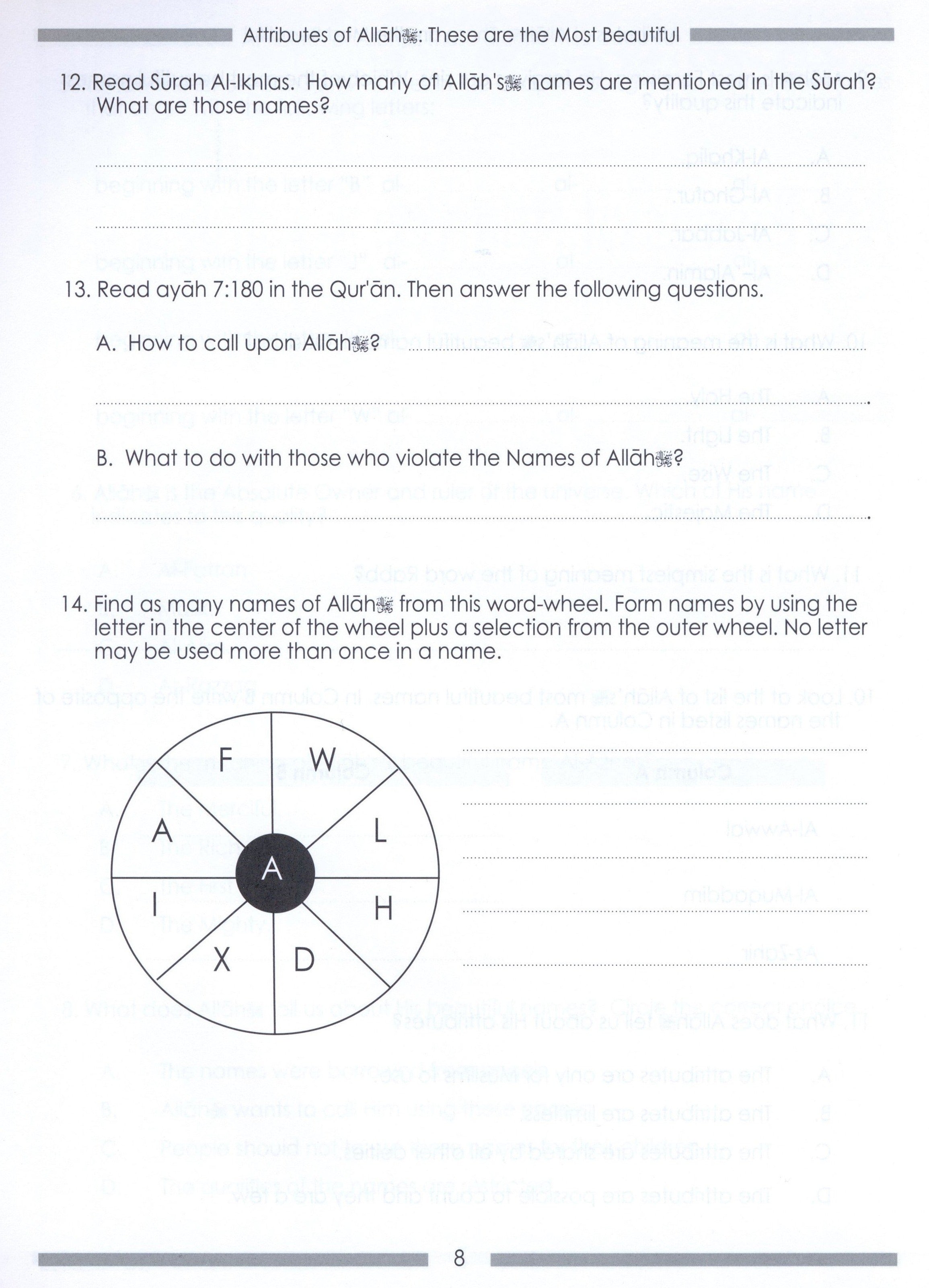 Weekend Learning Islamic Studies Workbook Level 6