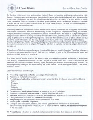 I Love Islam Teacher / Parent Guide Level 2 - First Edition