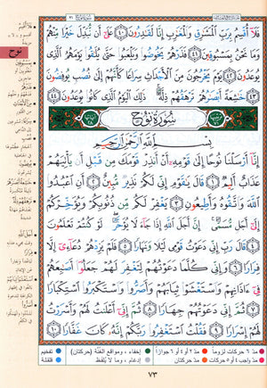Color Coded Tajweed Quran From Surah Al-Ahqaf to Surah Al-Nas Parts 26 to 30 Size 7