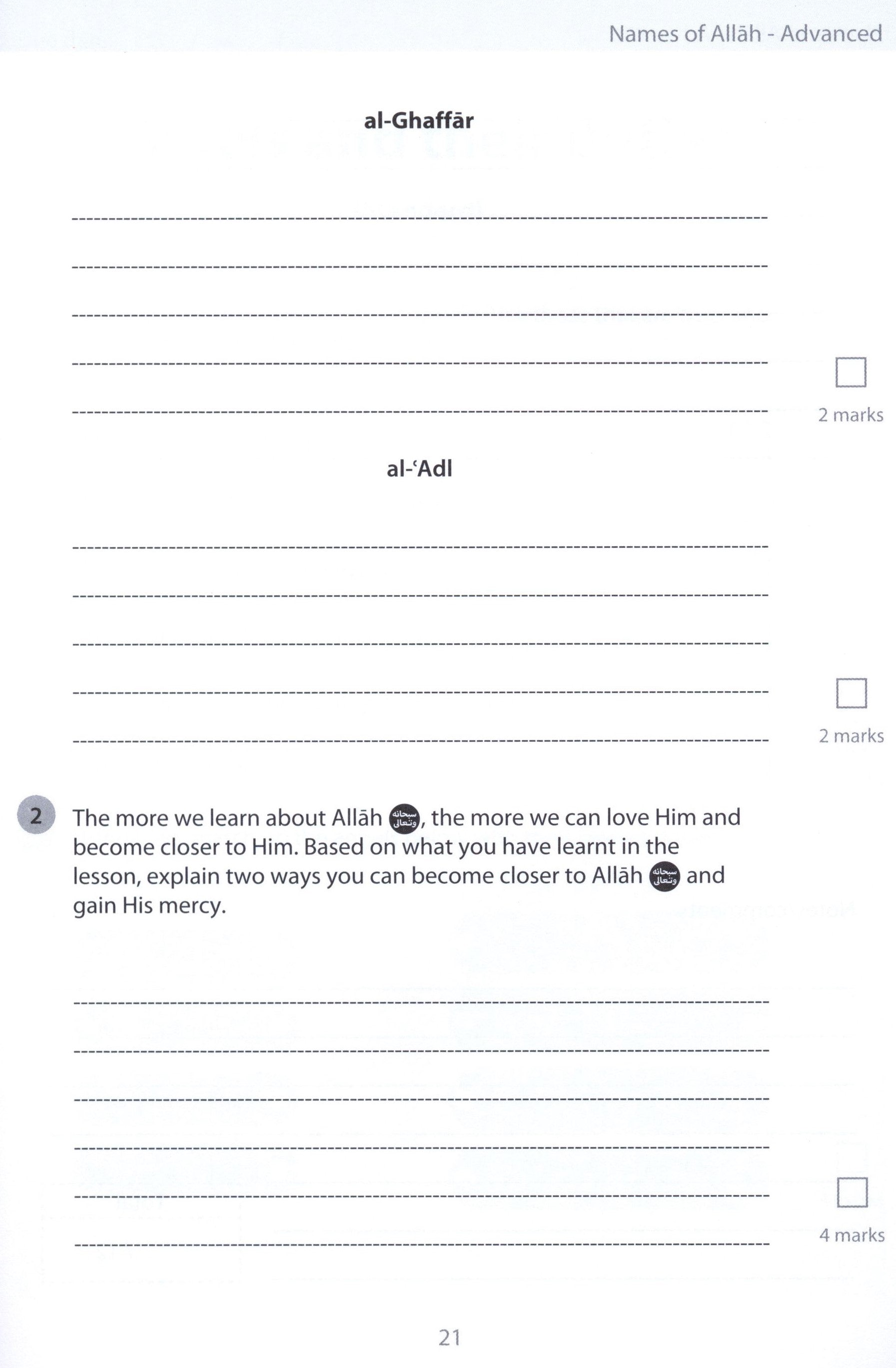 Safar Islamic Studies Workbook 4