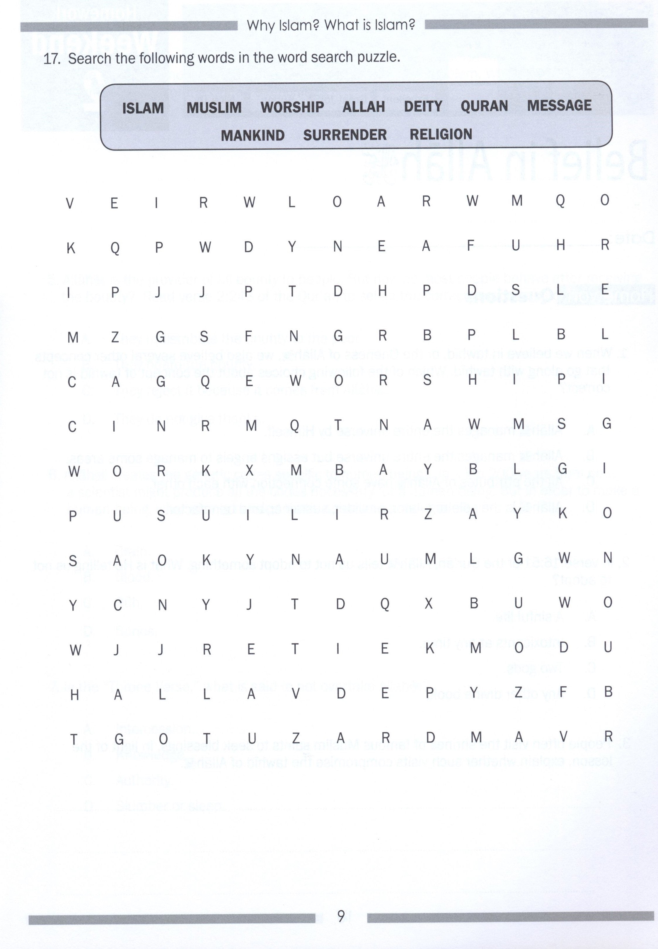 Weekend Learning Islamic Studies Workbook Level 7
