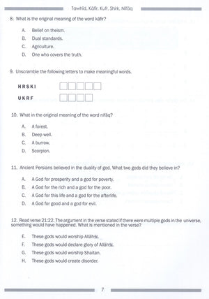Weekend Learning Islamic Studies Workbook Level 5