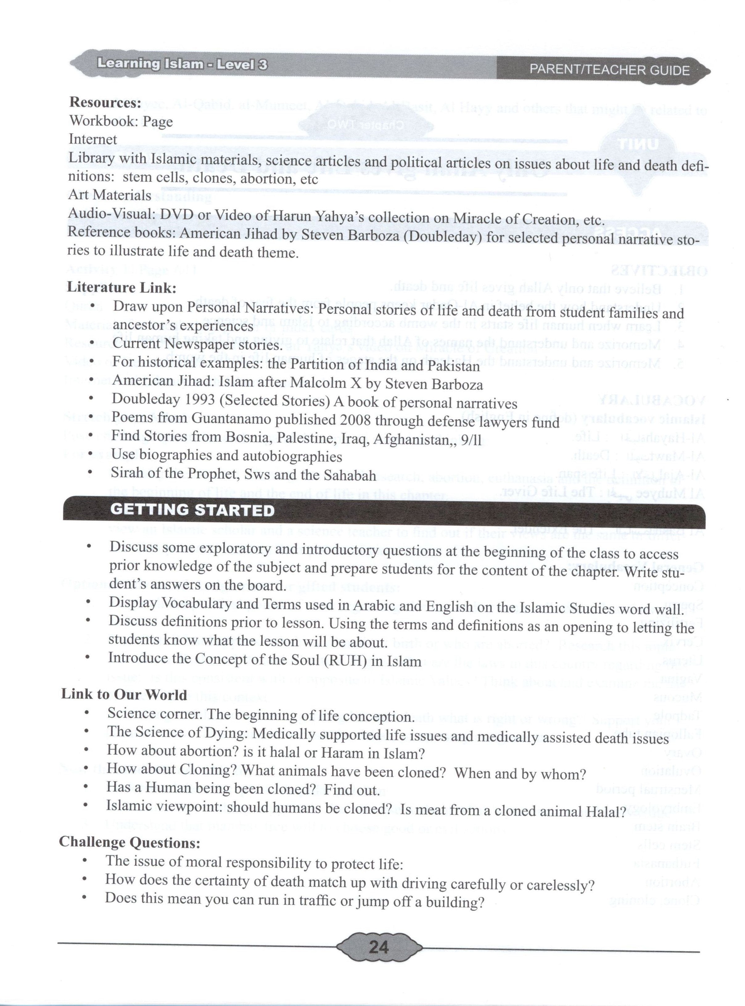 Learning Islam Teacher Book Level 3 (8th Grade)