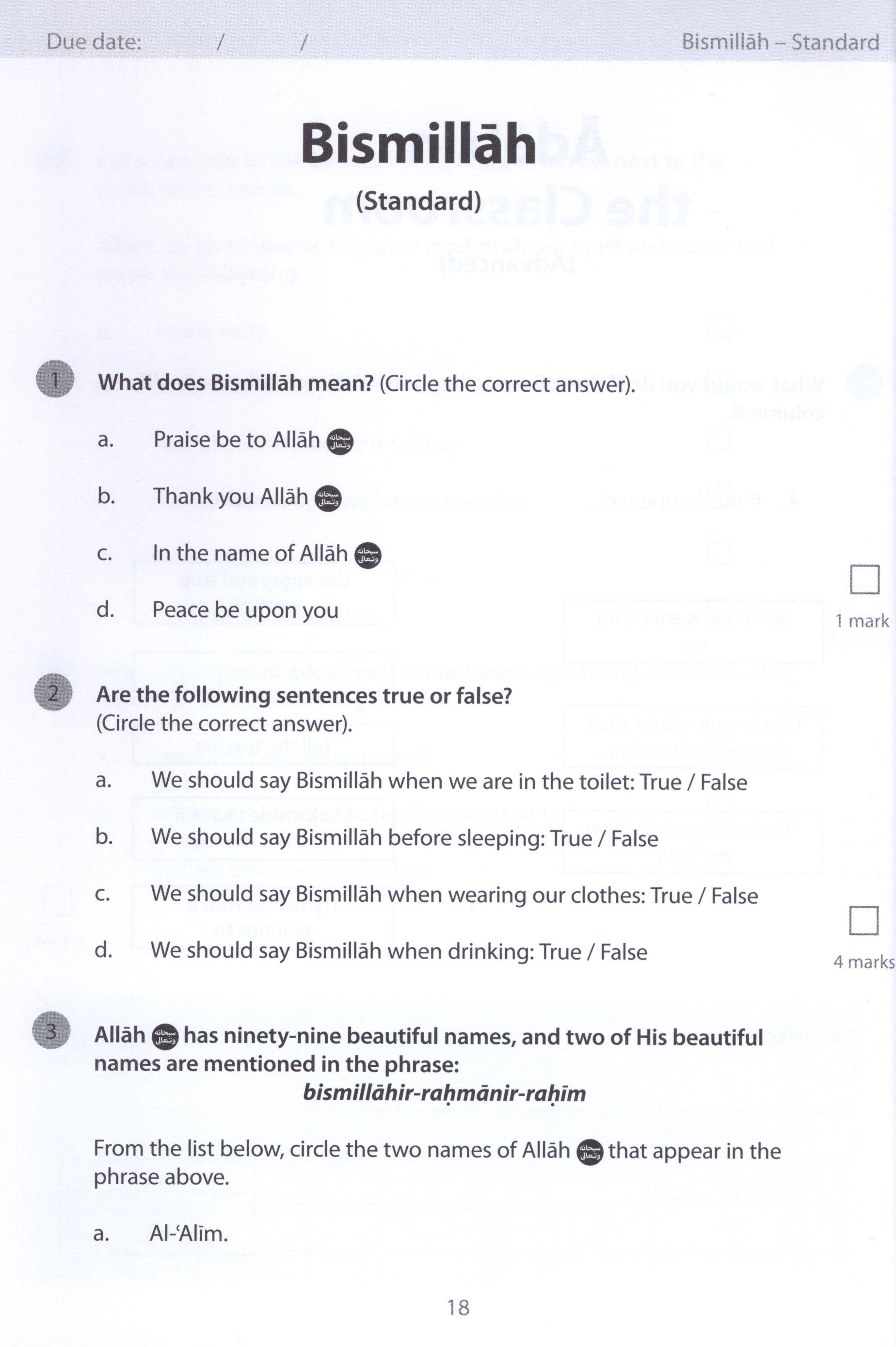 Safar Islamic Studies Workbook 2