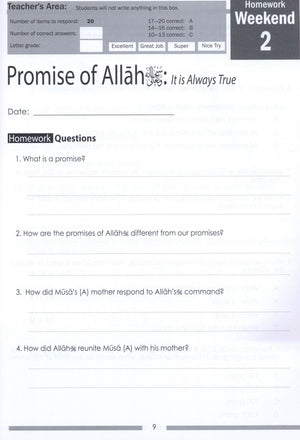 Weekend Learning Islamic Studies Workbook Level 6
