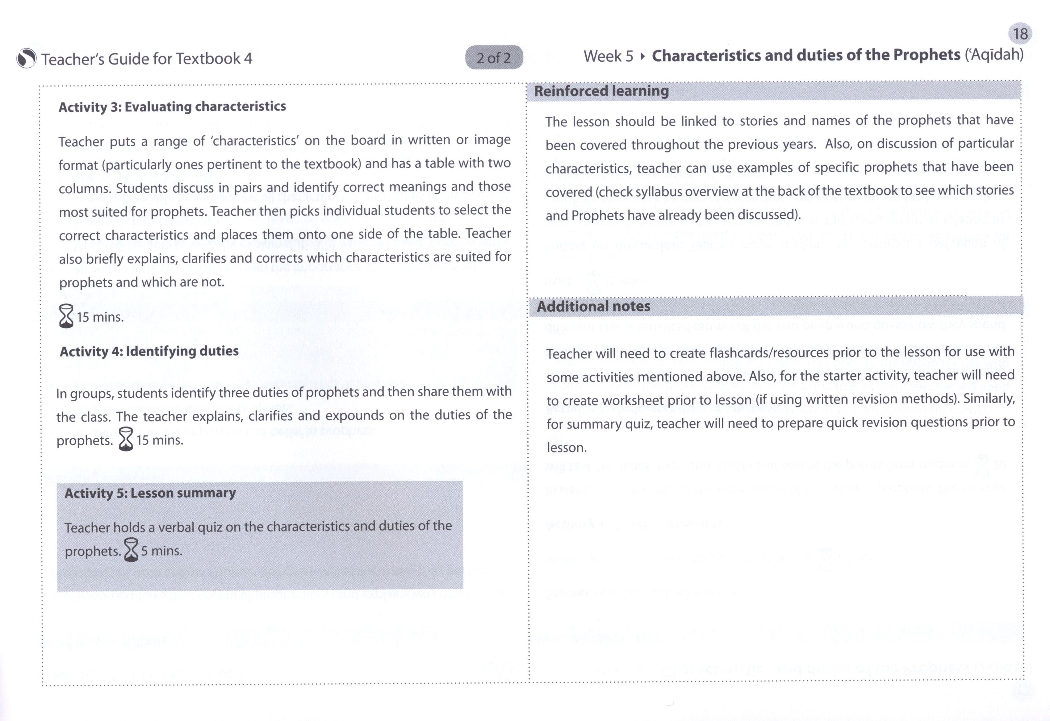 Safar Teacher’s Guide for Islamic Studies Book 4