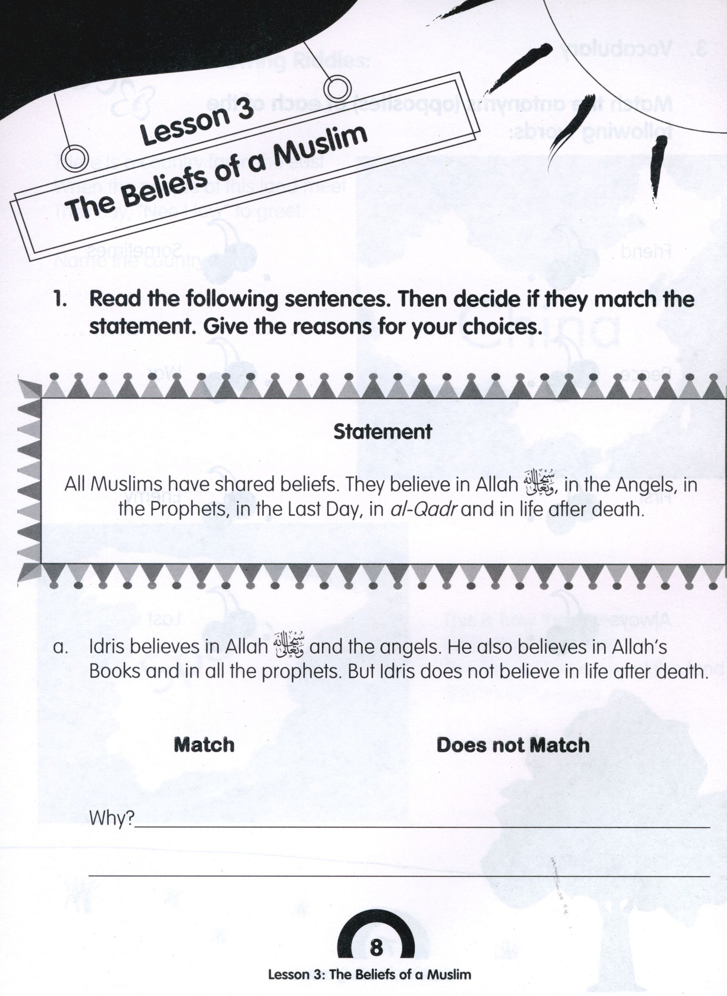 We Are Muslims Workbook Grade 2