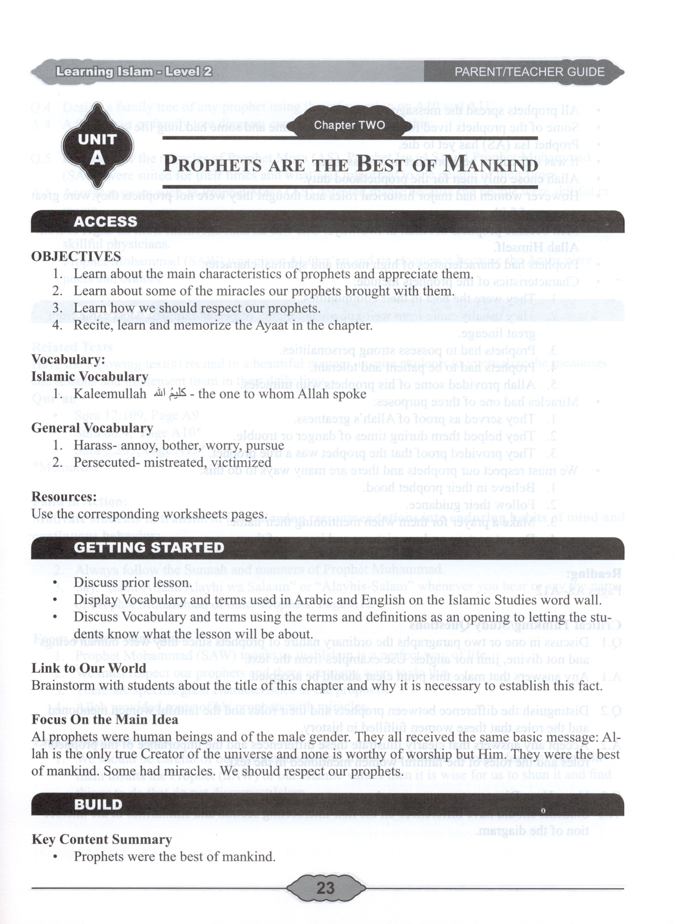 Learning Islam Teacher Book Level 2 (7th Grade)