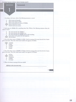 Weekend Learning Islamic Studies Teacher Manual Level 8