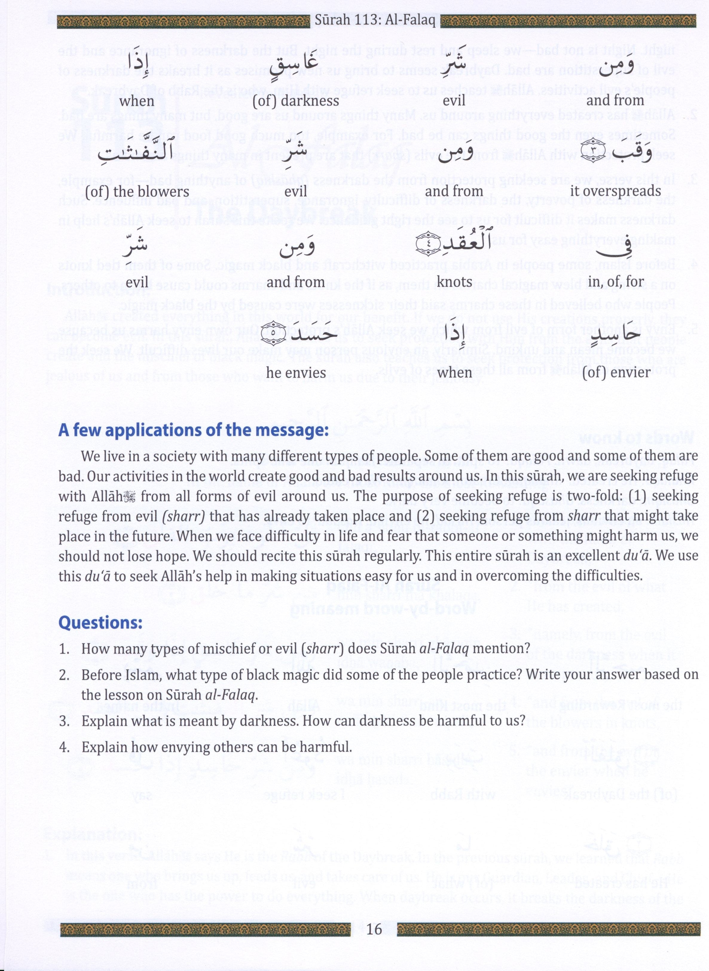 Weekend Learning Juz' Amma (Part 30) for School Students with Transliteration (Green)