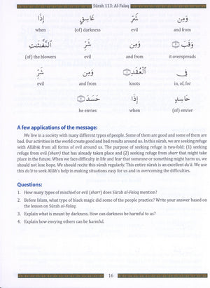 Weekend Learning Juz' Amma (Part 30) for School Students with Transliteration (Green)
