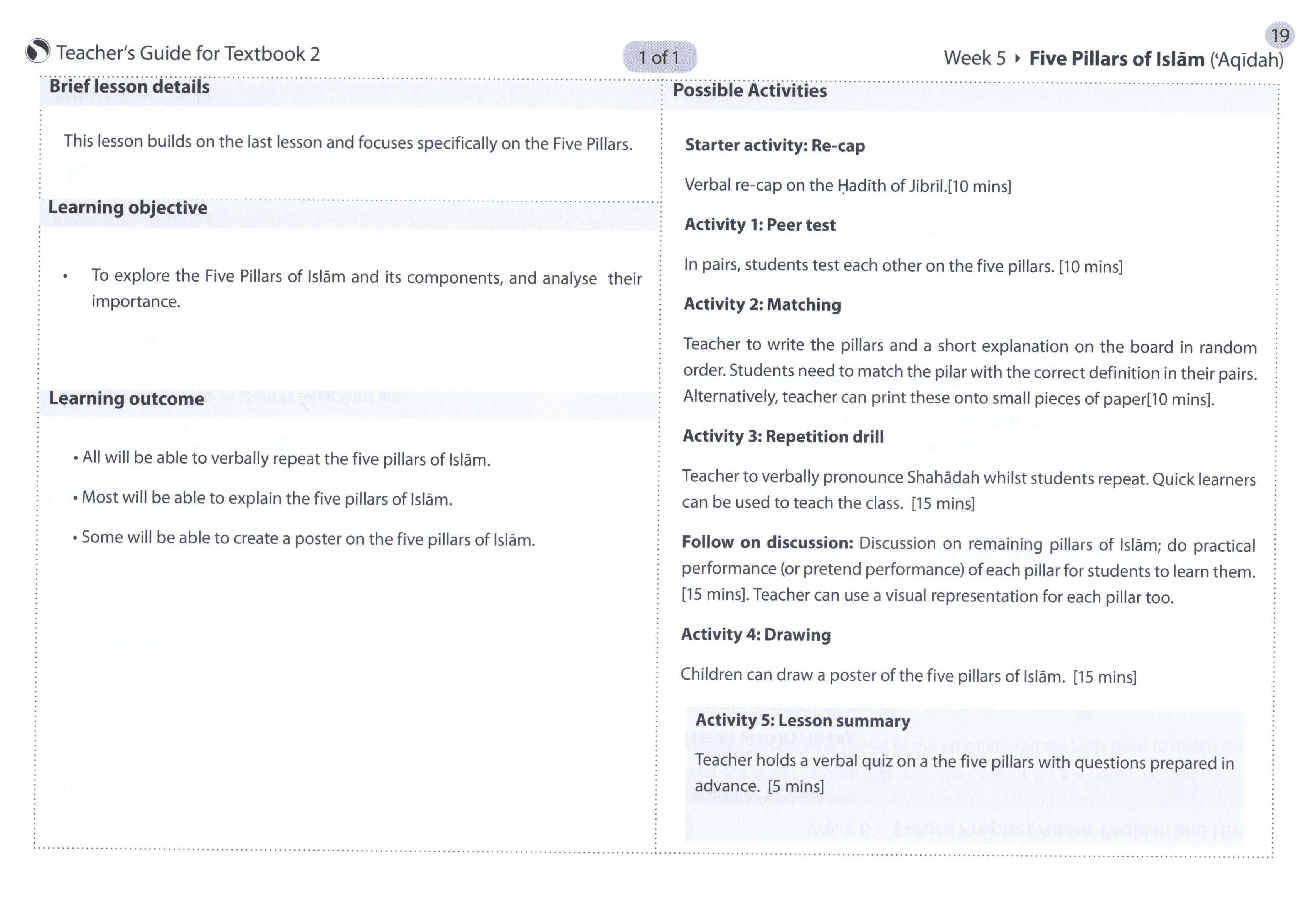 Safar Teacher’s Guide for Islamic Studies Book 2