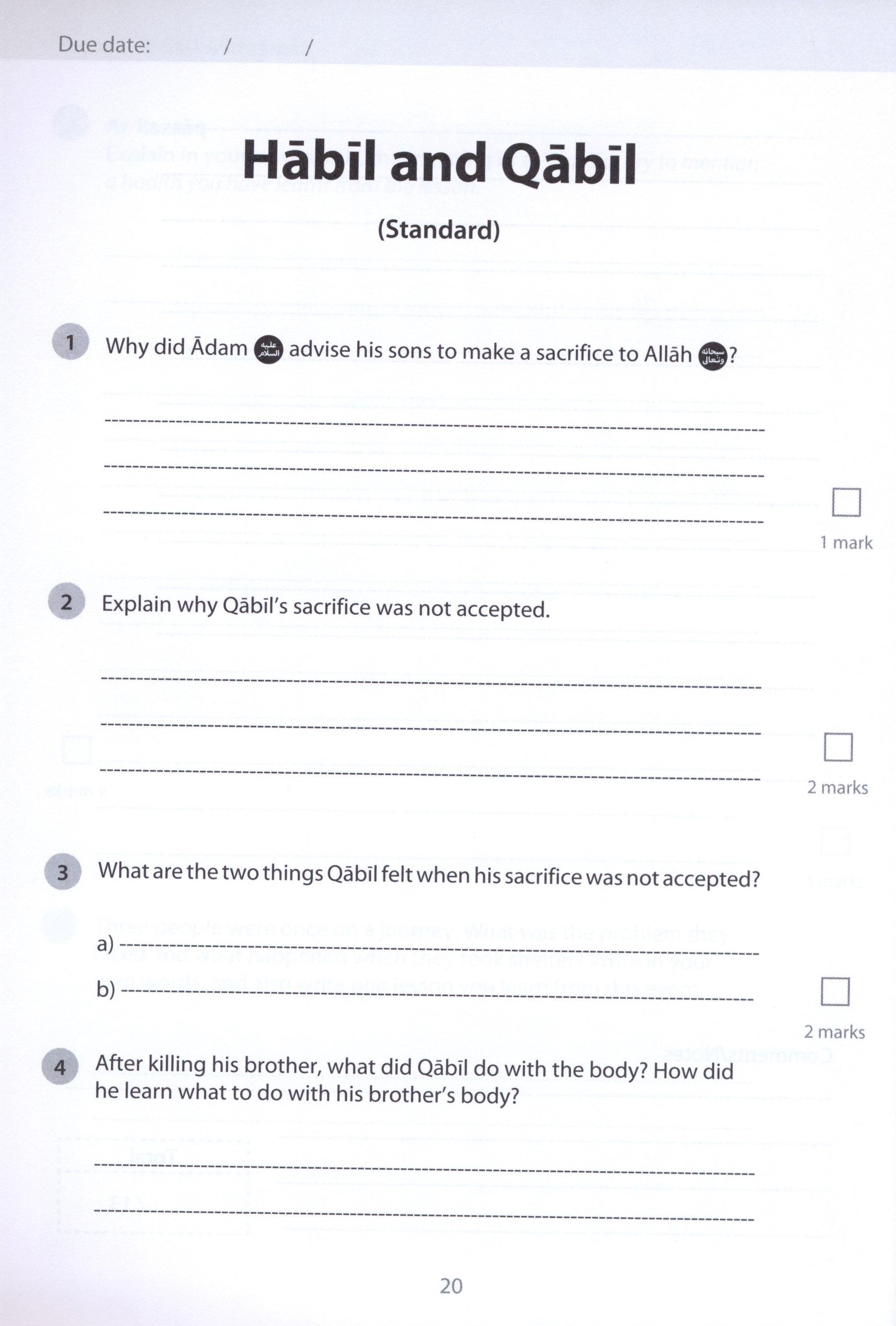 Safar Islamic Studies Workbook 3