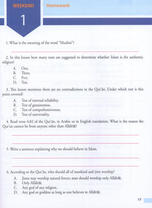Weekend Learning Islamic Studies Level 7