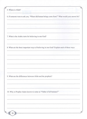 Learning Islam Workbook Level 1 (6th Grade)