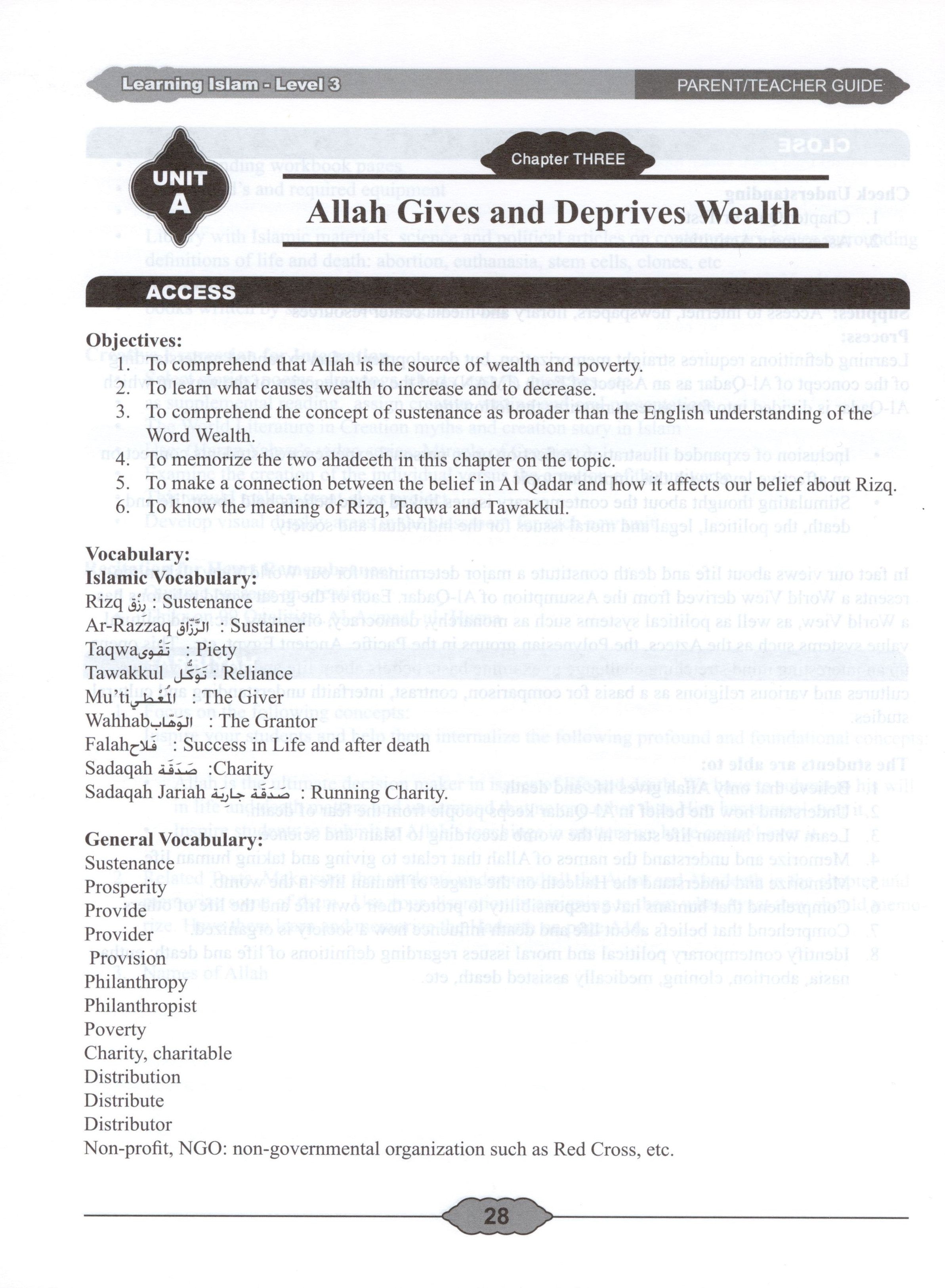Learning Islam Teacher Book Level 3 (8th Grade)