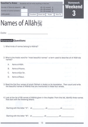 Weekend Learning Islamic Studies Workbook Level 4