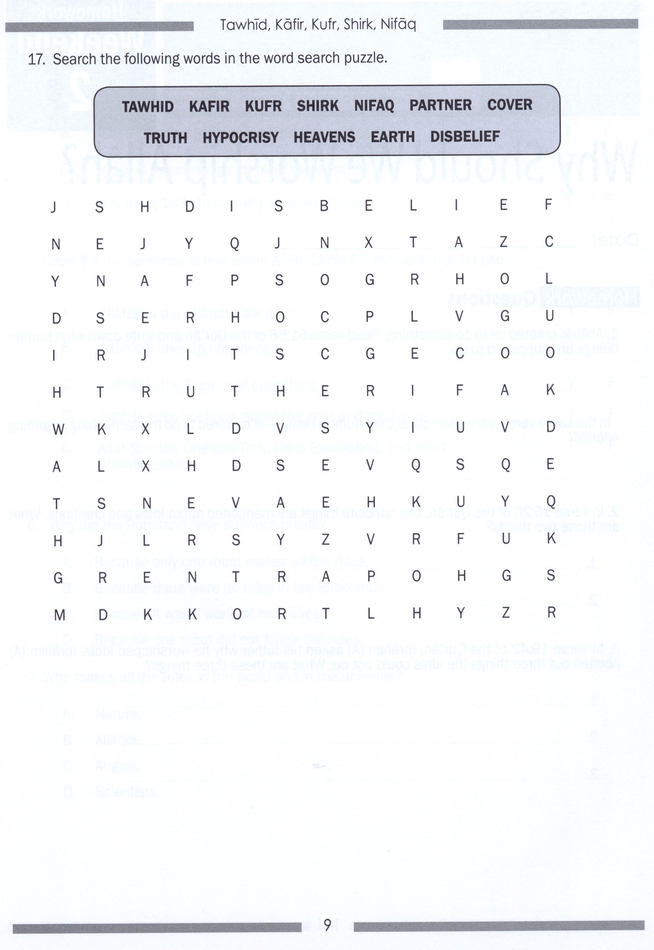Weekend Learning Islamic Studies Workbook Level 5