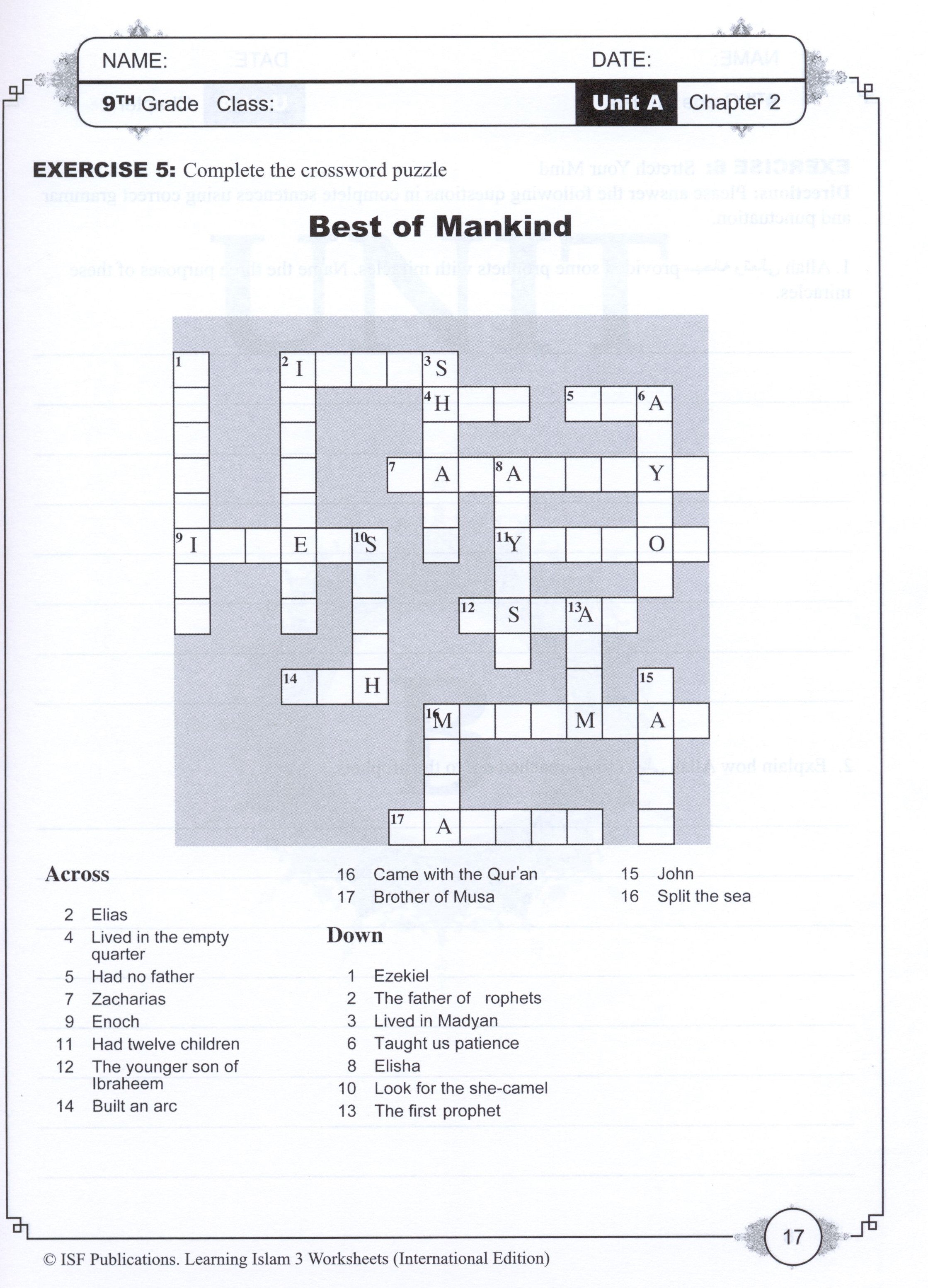 Learning Islam Workbook Level 3 (8th Grade)