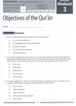 Weekend Learning Islamic Studies Workbook Level 8