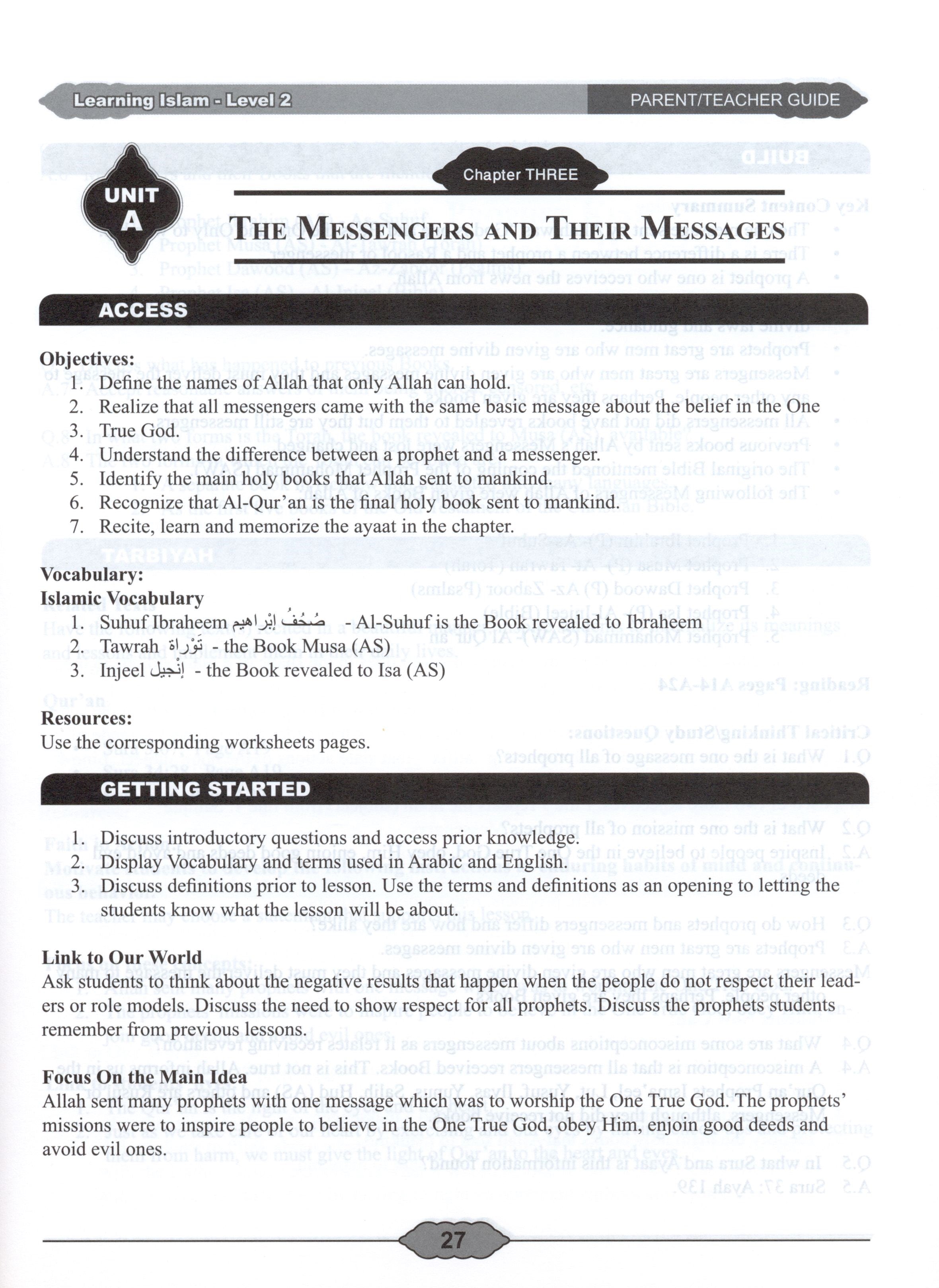 Learning Islam Teacher Book Level 2 (7th Grade)