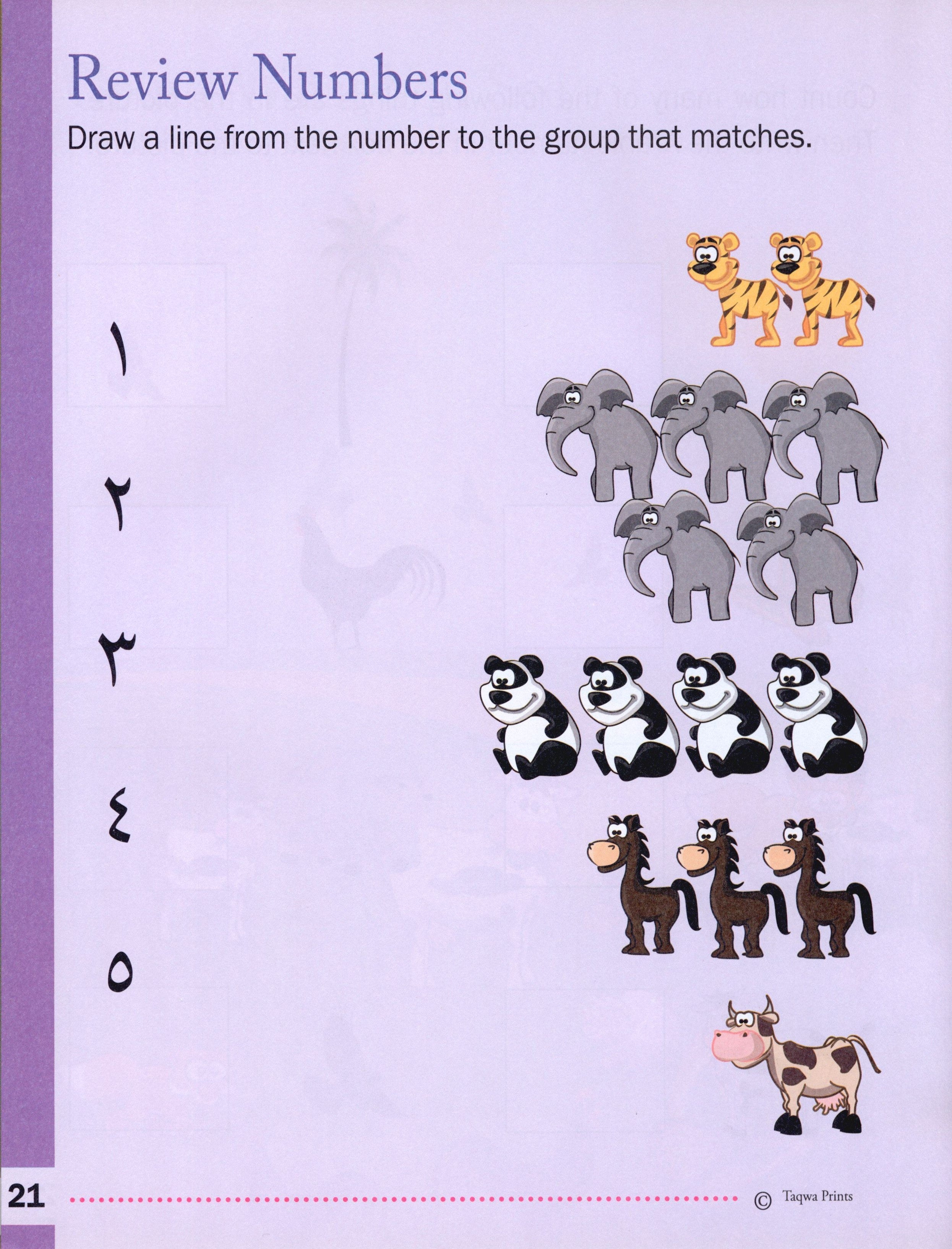 Learning Numbers and Counting in Arabic