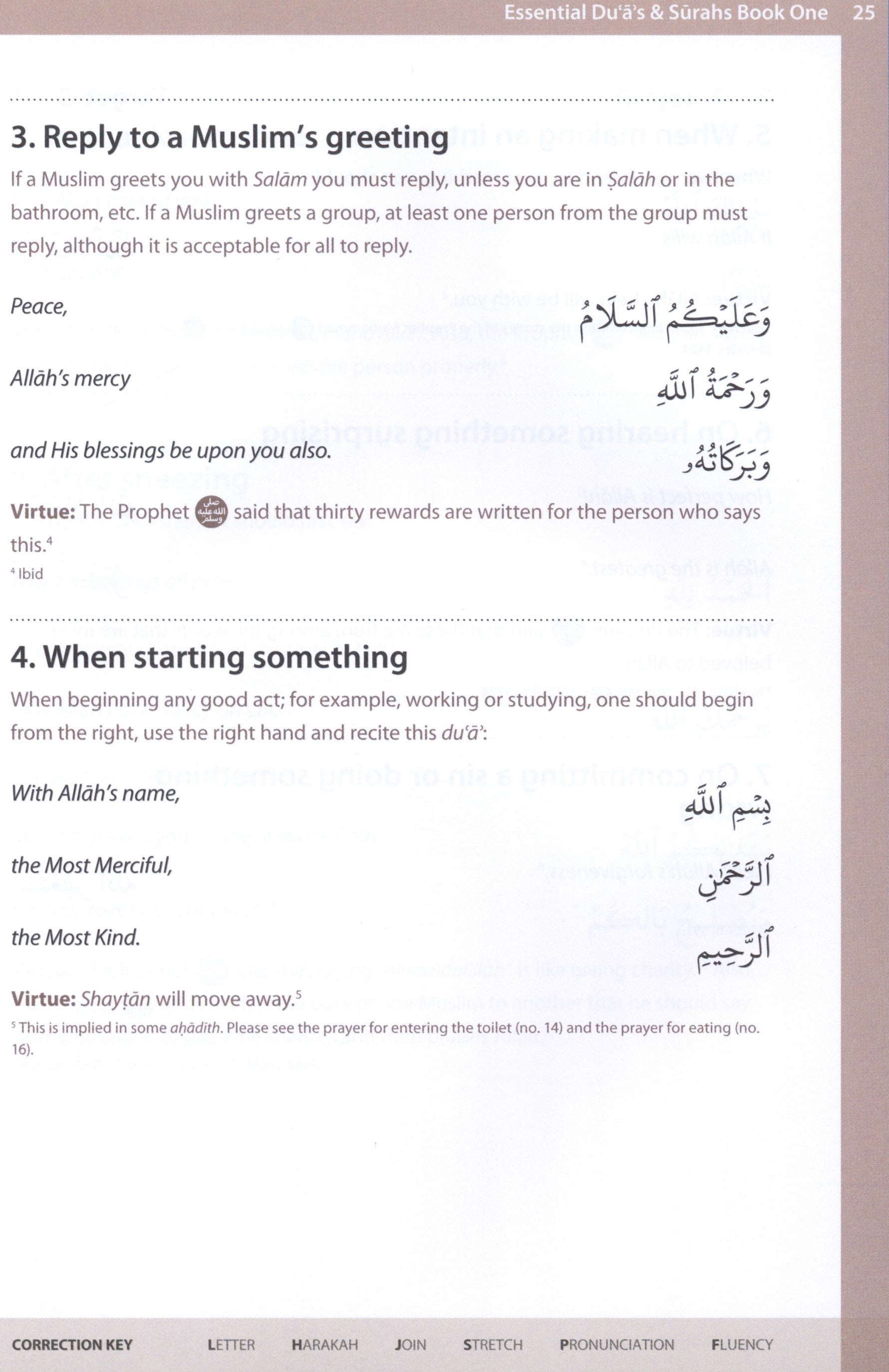 Essential Duas and Surahs Book 1 (Madinah Script)