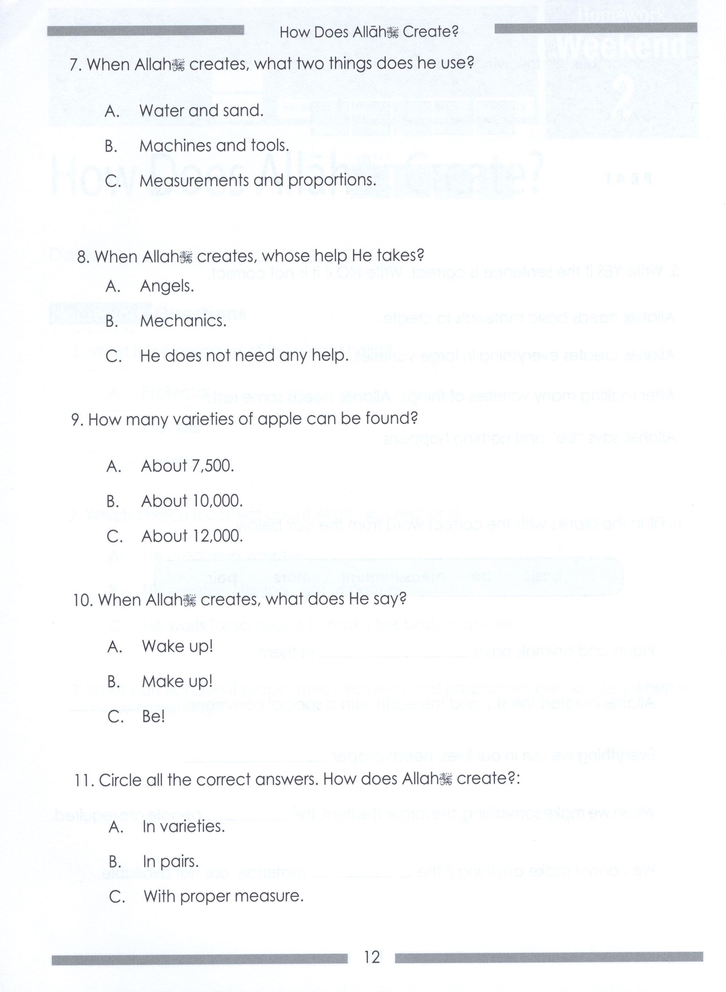 Weekend Learning Islamic Studies Workbook Level 2