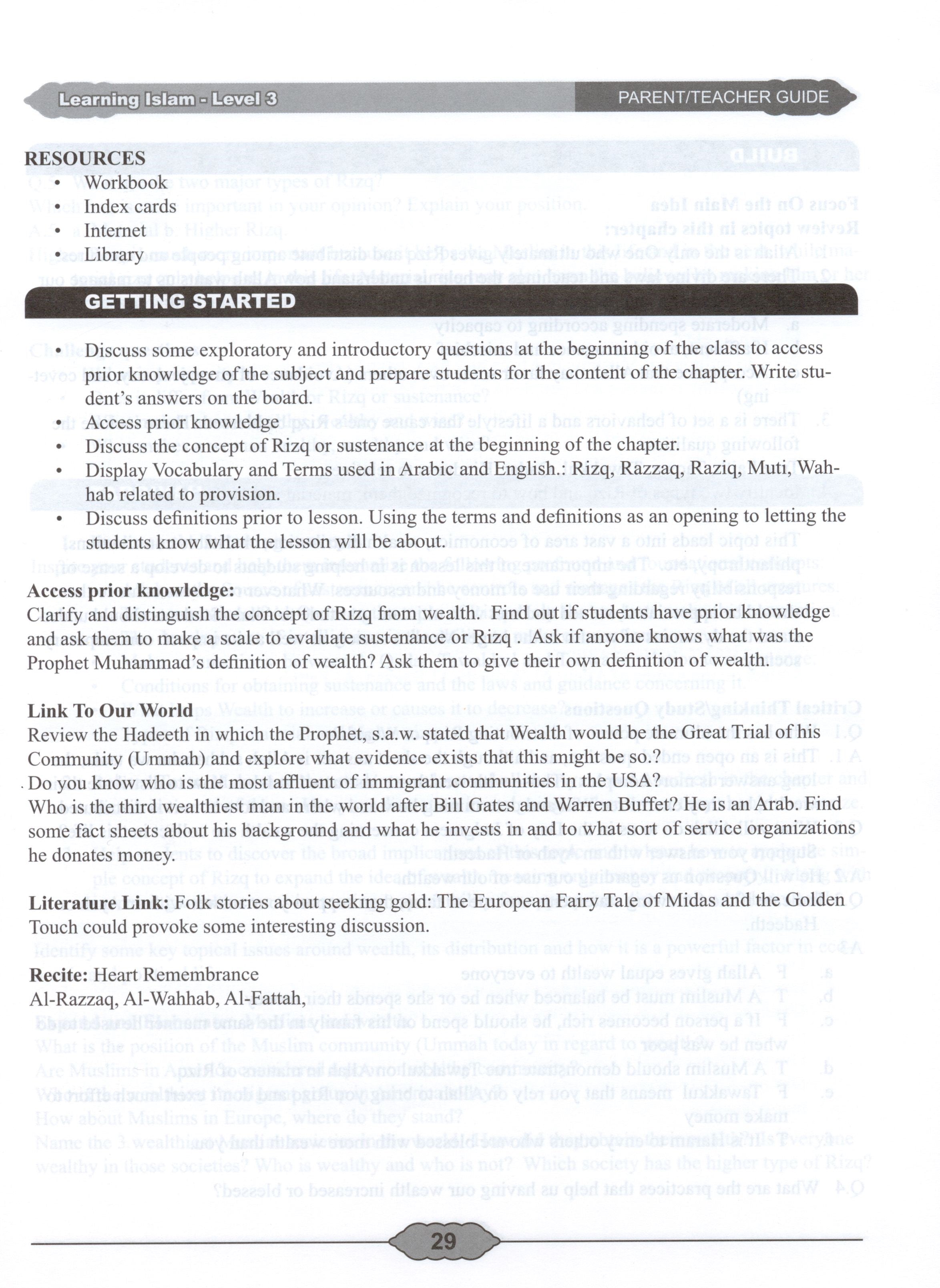 Learning Islam Teacher Book Level 3 (8th Grade)