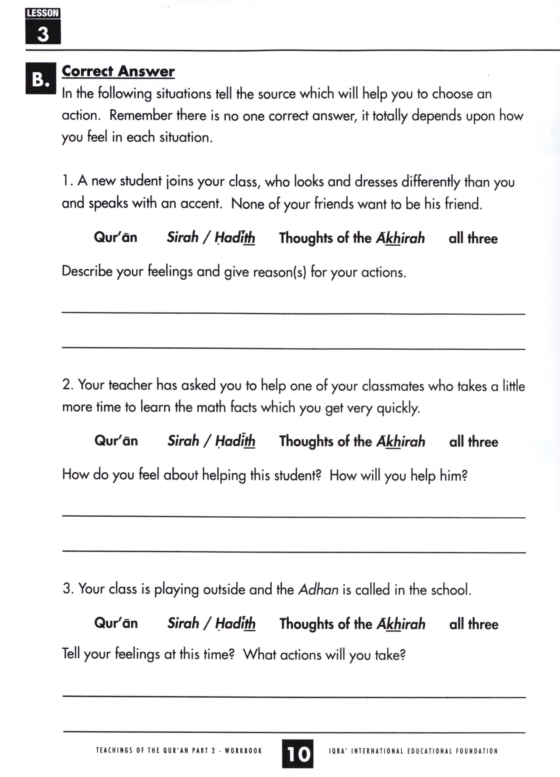 Teachings of the Qur'an Workbook Volume 2