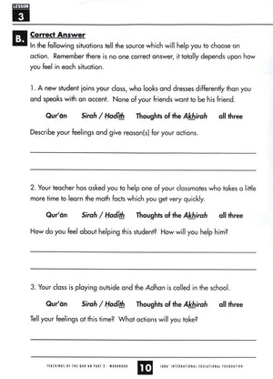 Teachings of the Qur'an Workbook Volume 2