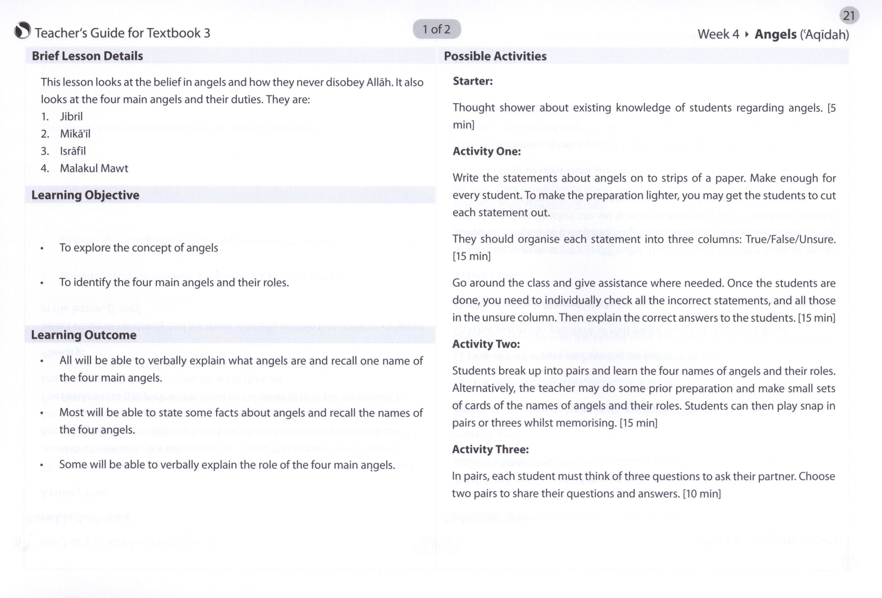 Safar Teacher’s Guide for Islamic Studies Book 3
