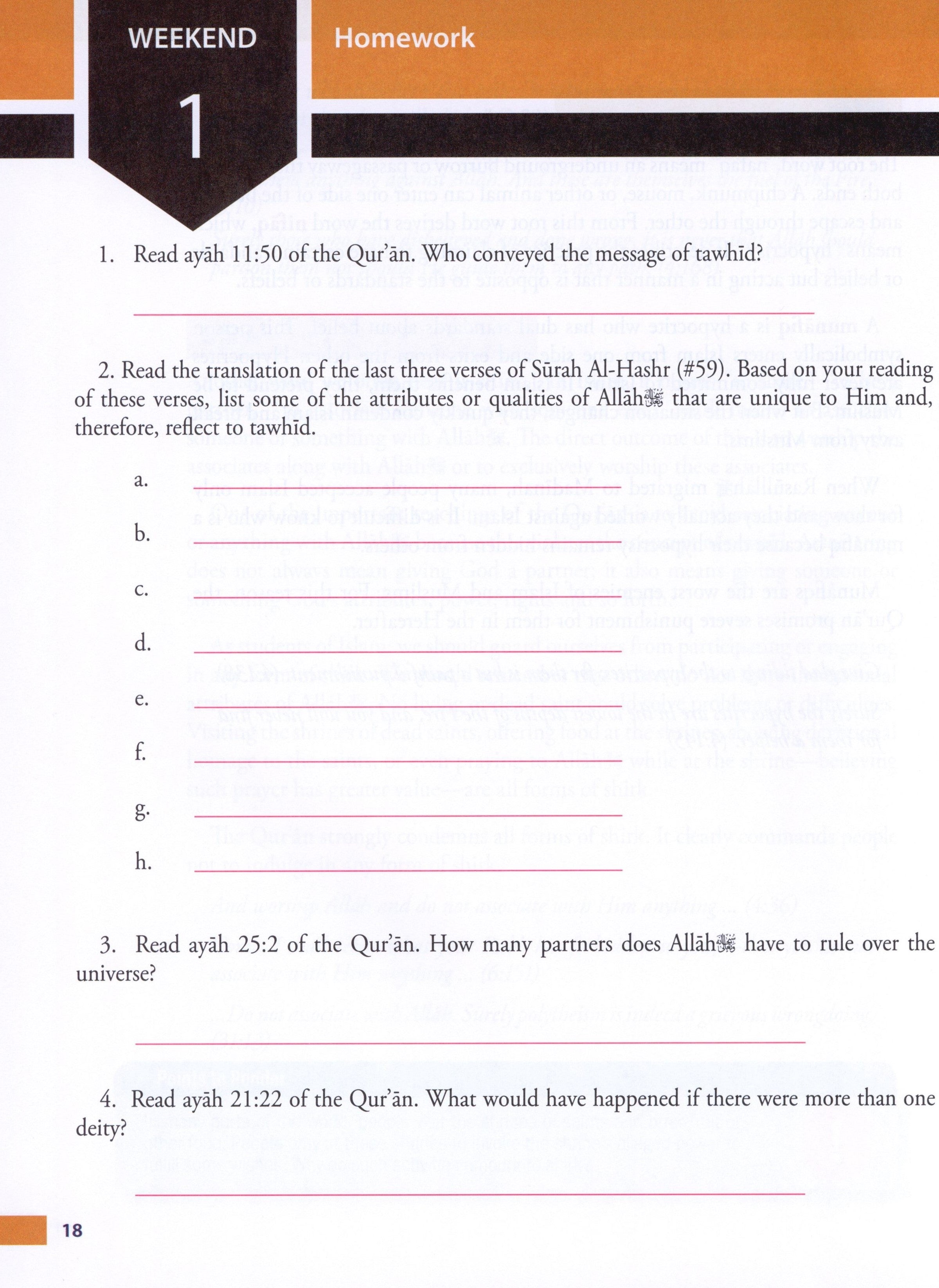 Weekend Learning Islamic Studies Level 5