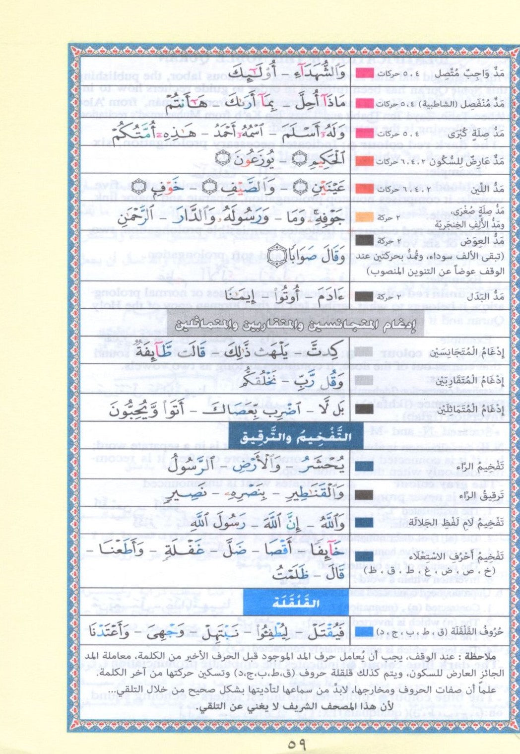 Color Coded Tajweed Qur'an With Zipper 3.5x5