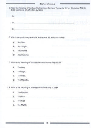 Weekend Learning Islamic Studies Workbook Level 4
