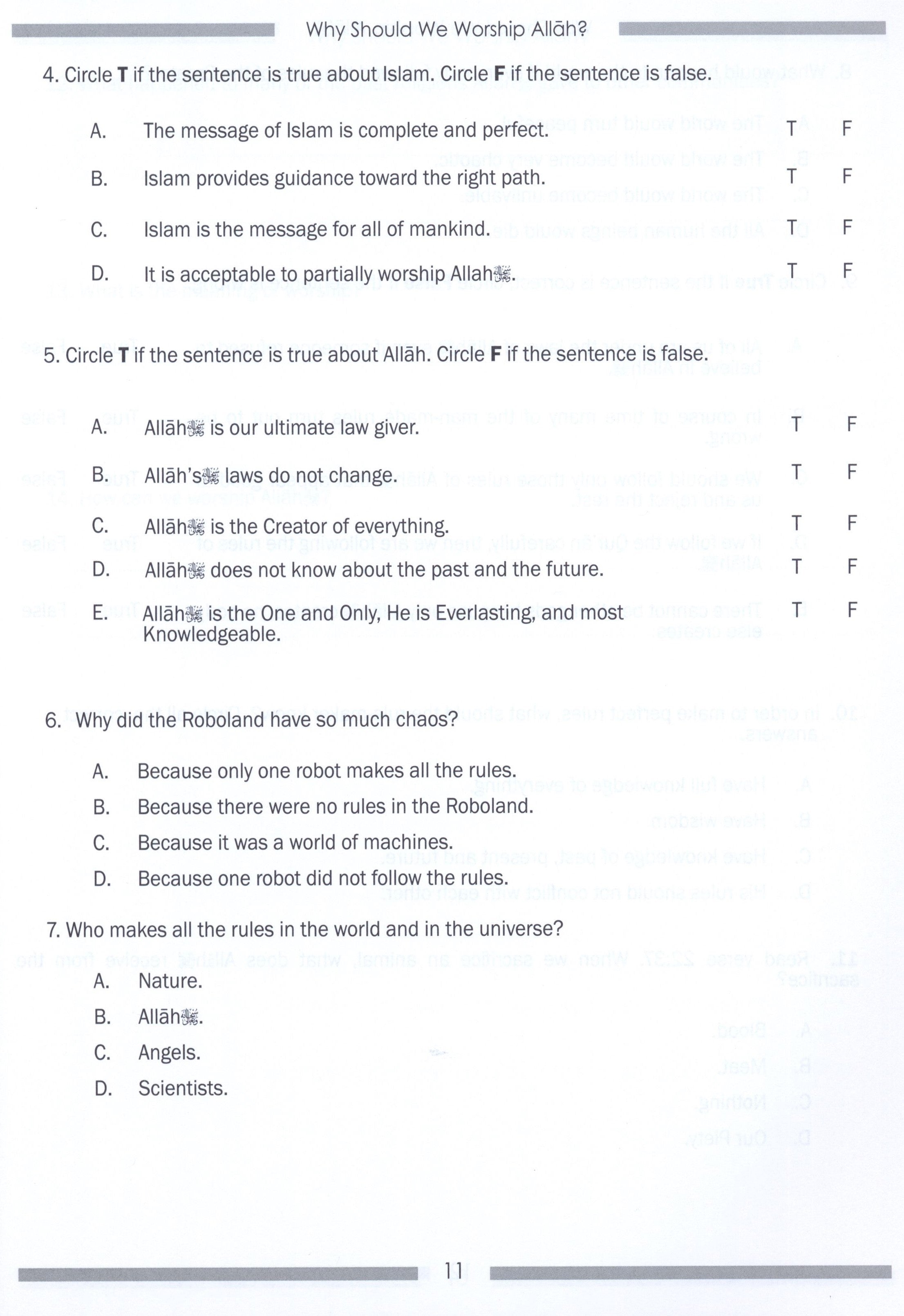 Weekend Learning Islamic Studies Workbook Level 5