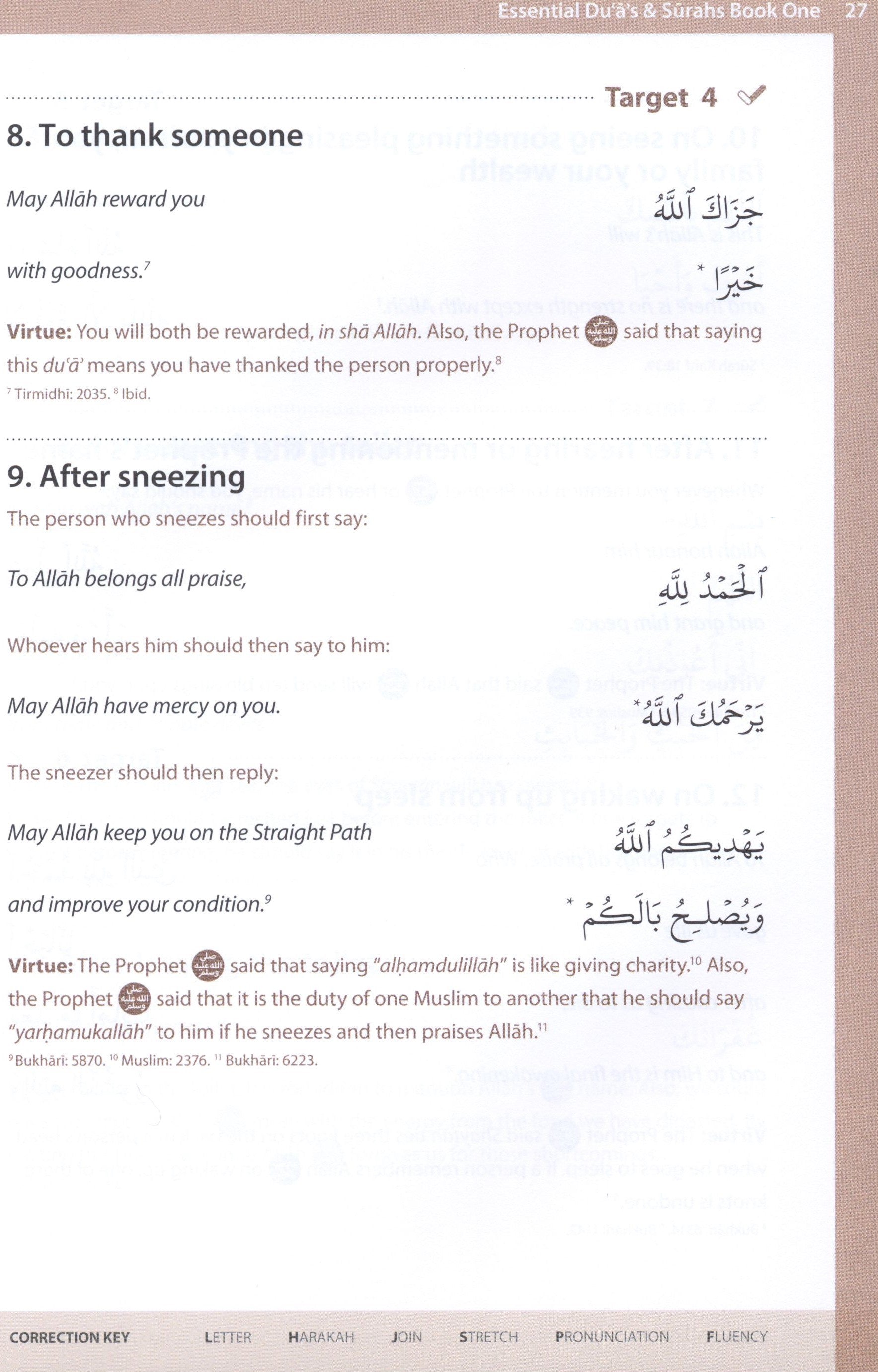 Essential Duas and Surahs Book 1 (Madinah Script)