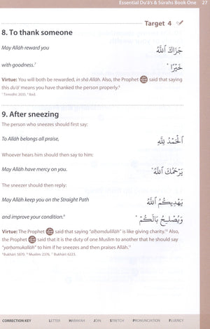 Essential Duas and Surahs Book 1 (Madinah Script)