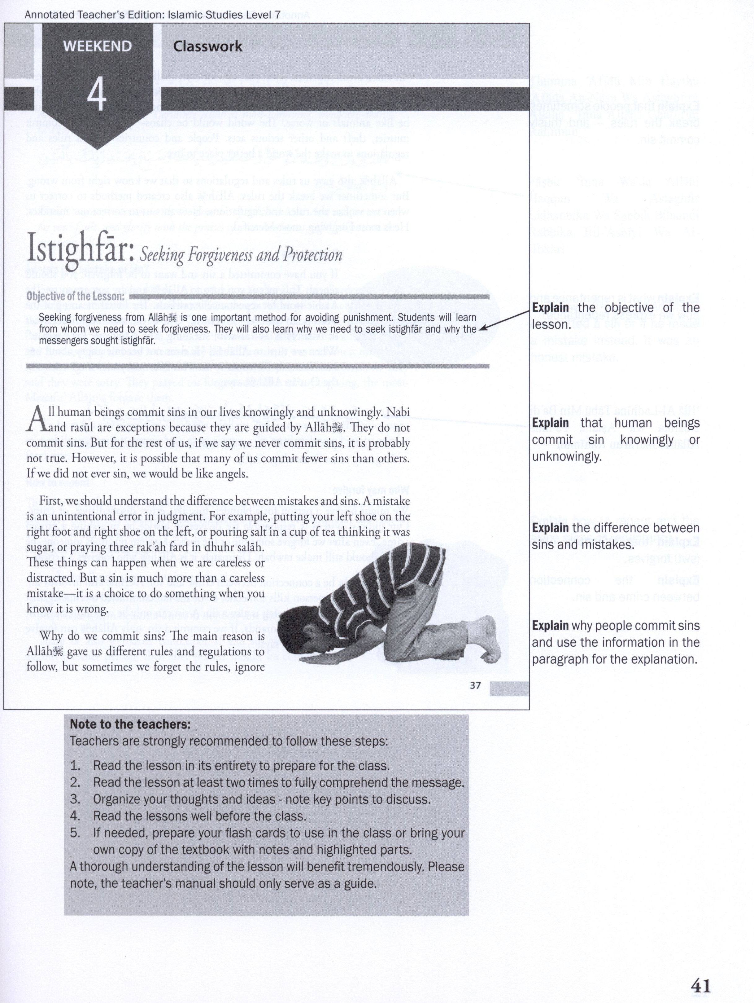 Weekend Learning Islamic Studies Teacher Manual Level 7